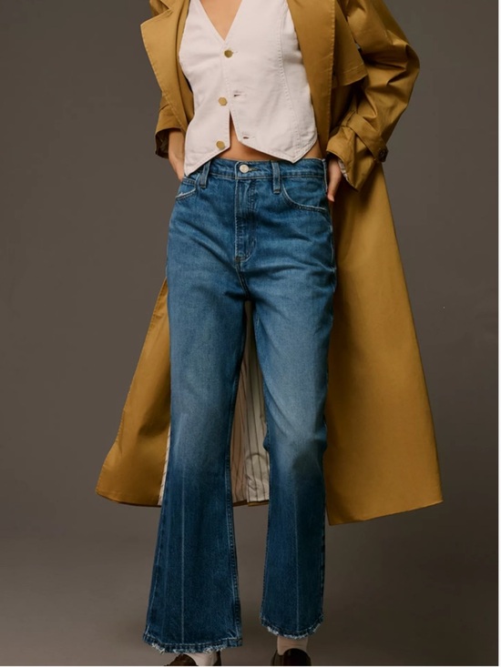 Frame Denim Denim - Frame Denim High-Rise Wide-Leg Jeans in Medium Blue